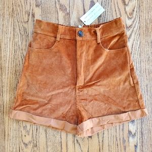 Corduroy High Waisted Shorts, Size Small.